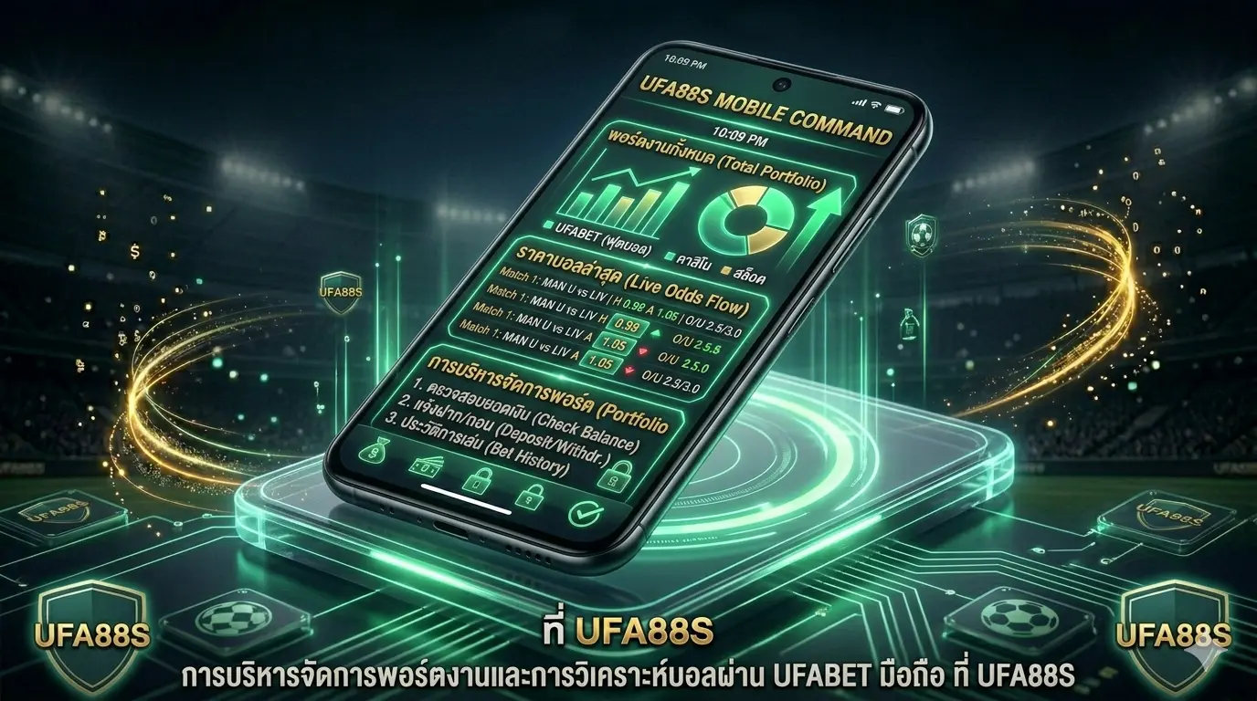 การบริหารจัดการพอร์ตงานและการวิเคราะห์บอลผ่าน UFABET มือถือ ที่ UFA88S การบริหารจัดการพอร์ตงานและการวิเคราะห์บอลผ่าน UFABET มือถือ ที่ UFA88S