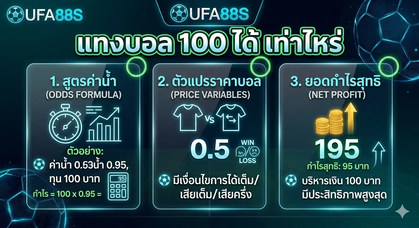 แทงบอล 100 ได้ เท่า ไหร่ วิธีคิดเงินบอลเบื้องต้น แทงบอล 100 ได้ เท่า ไหร่ วิธีคิดเงินบอลเบื้องต้น