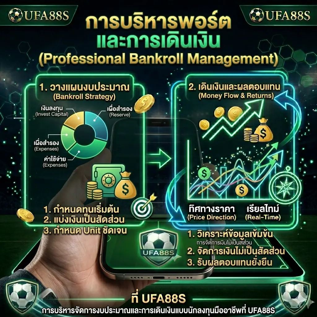 การบริหารจัดการงบประมาณและการเดินเงินแบบนักลงทุนมืออาชีพที่ UFA88S การบริหารจัดการงบประมาณและการเดินเงินแบบนักลงทุนมืออาชีพที่ UFA88S