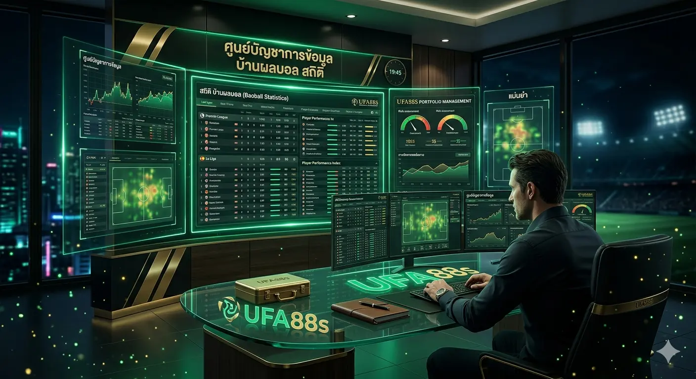 การใช้ฐานข้อมูลสถิติจากบ้านผลบอลเพื่อบริหารจัดการพอร์ตงานบนระบบ UFA88S