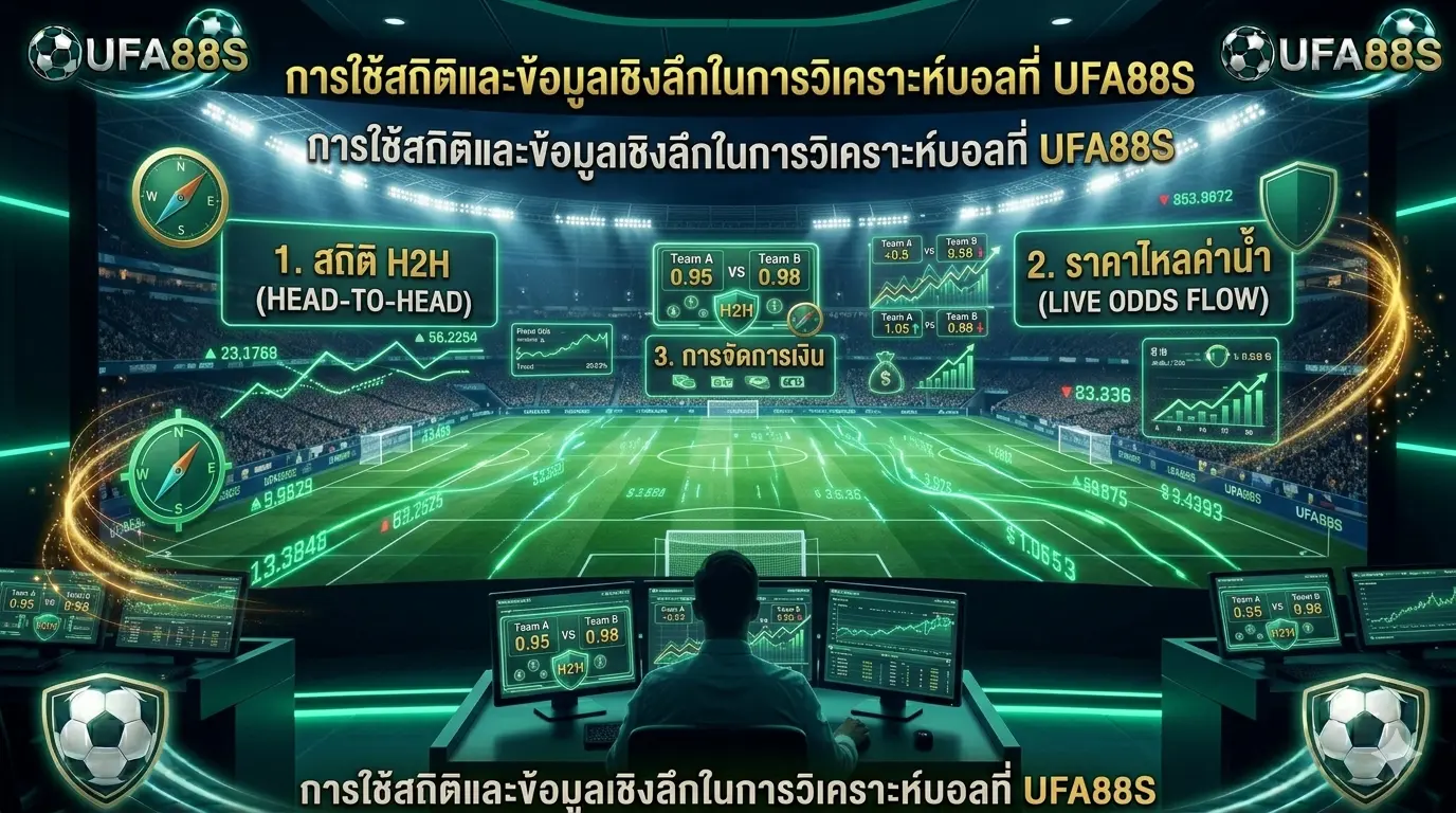 การใช้สถิติและข้อมูลเชิงลึกในการวิเคราะห์บอลที่ UFA88S การใช้สถิติและข้อมูลเชิงลึกในการวิเคราะห์บอลที่ UFA88S