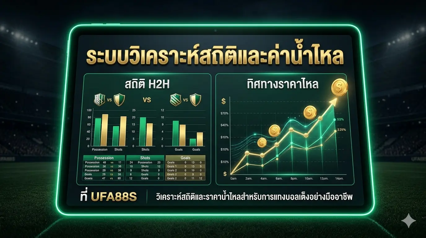 วิเคราะห์สถิติและราคาน้ำไหลสำหรับการแทงบอลเต็งอย่างมืออาชีพ วิเคราะห์สถิติและราคาน้ำไหลสำหรับการแทงบอลเต็งอย่างมืออาชีพ