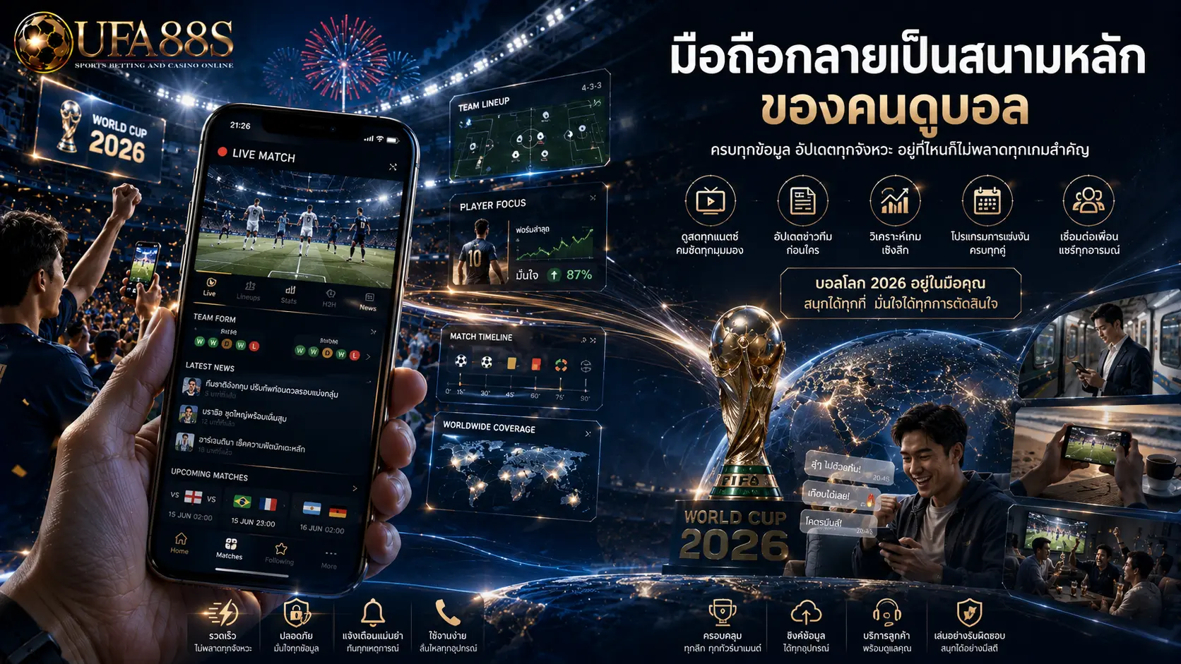 แทงบอลโลกผ่านมือถือ ดูบอลโลก 2026 ผ่านมือถืออย่างมีวินัย