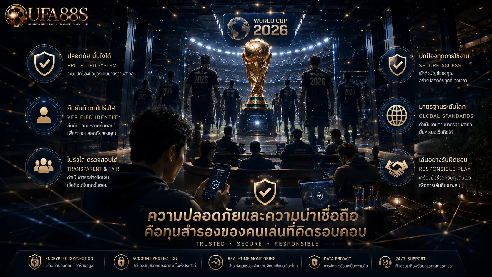 เว็บแทงบอลโลก 2026 ความปลอดภัยและความน่าเชื่อถือ คือทุนสำรองของคนเล่นที่คิดรอบคอบ