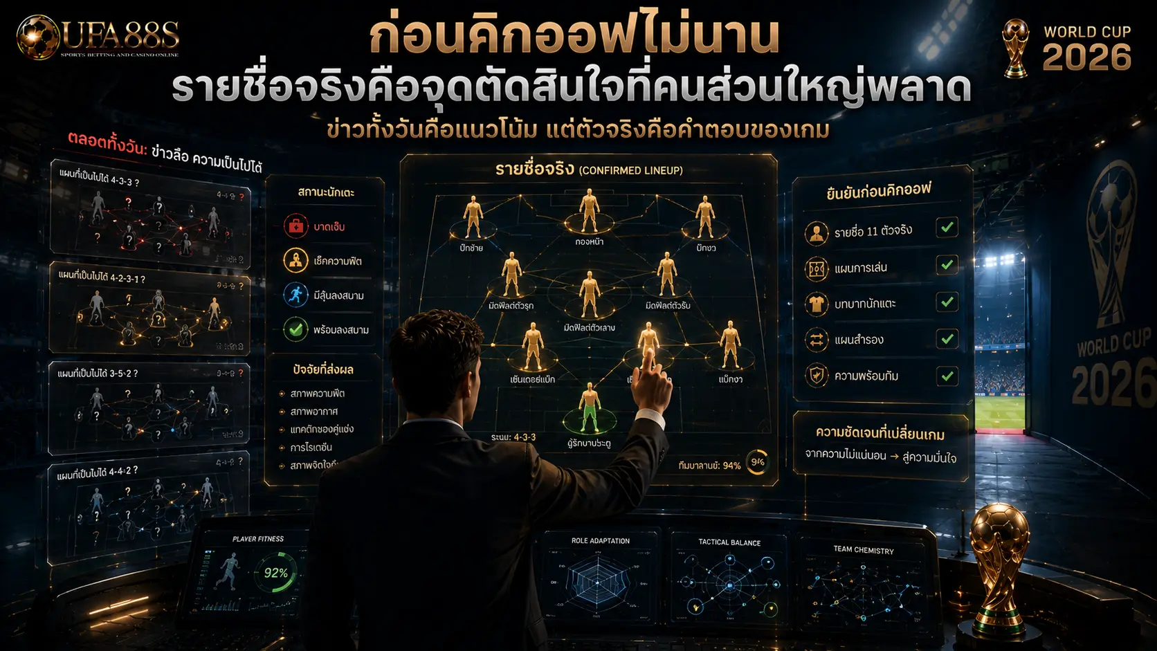ตัวเจ็บตัวแบนบอลโลก ก่อนคิกออฟไม่นาน รายชื่อจริงคือจุดตัดสินใจที่คนส่วนใหญ่พลาด