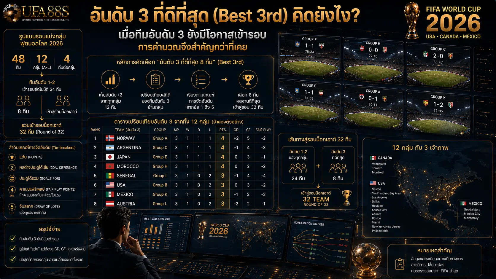 อันดับ 3 ที่ดีที่สุด (Best 3rd) คิดยังไง?