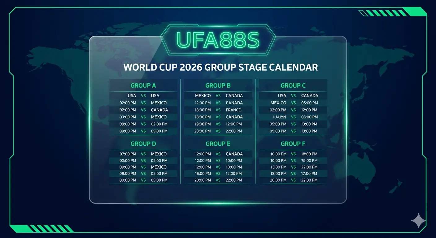 ตารางเวลาแมตช์ฟุตบอลโลก 2026 และระบบแปลงโซนเวลาไทย ตารางเวลาแมตช์ฟุตบอลโลก 2026 และระบบแปลงโซนเวลาไทย