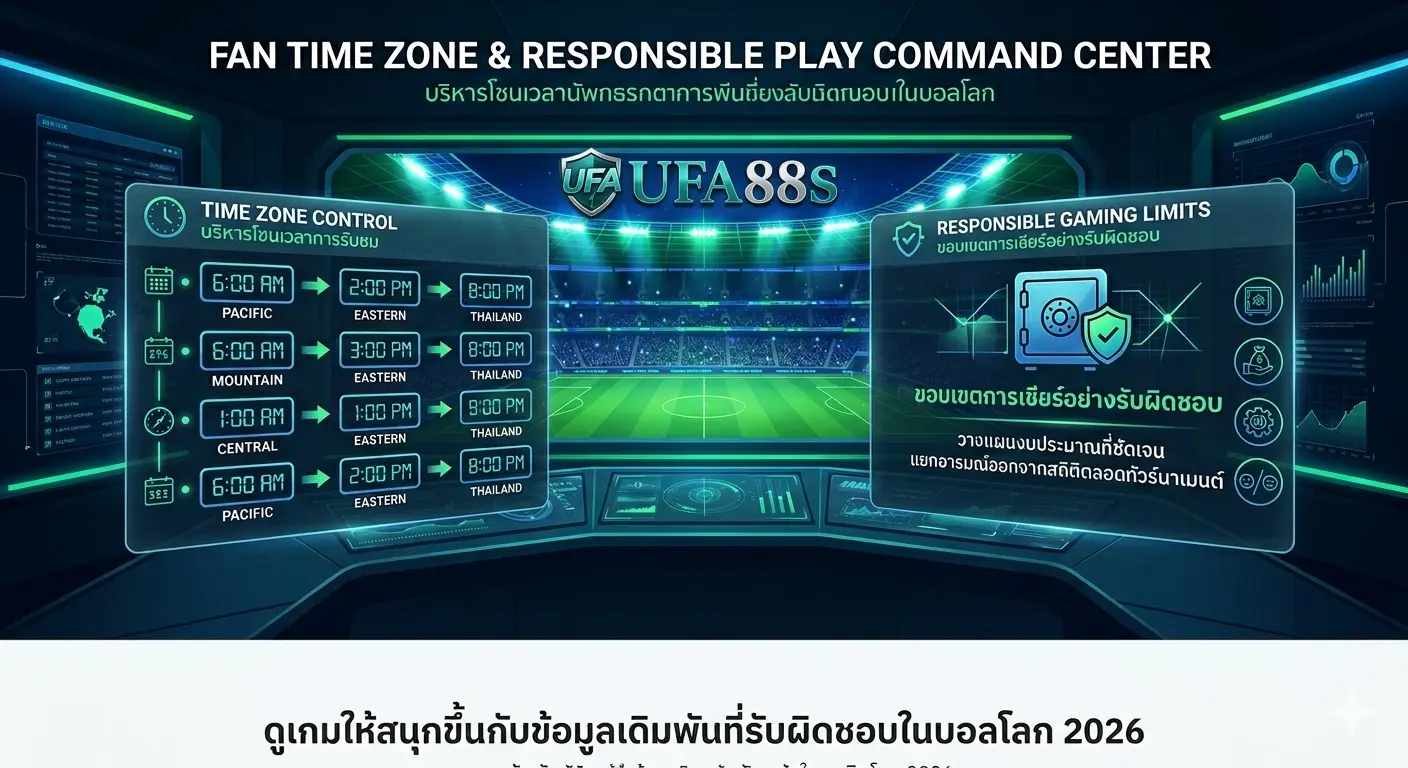 การอ่านโปรแกรมบอลโลก 2026 ตามโซนเวลาและการวิเคราะห์เกมอย่างปลอดภัย การอ่านโปรแกรมบอลโลก 2026 ตามโซนเวลาและการวิเคราะห์เกมอย่างปลอดภัย