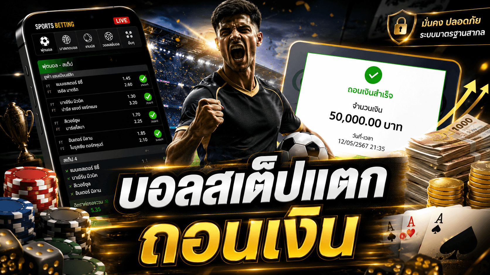 บอลสเต็ปแตก ถอนเงิน