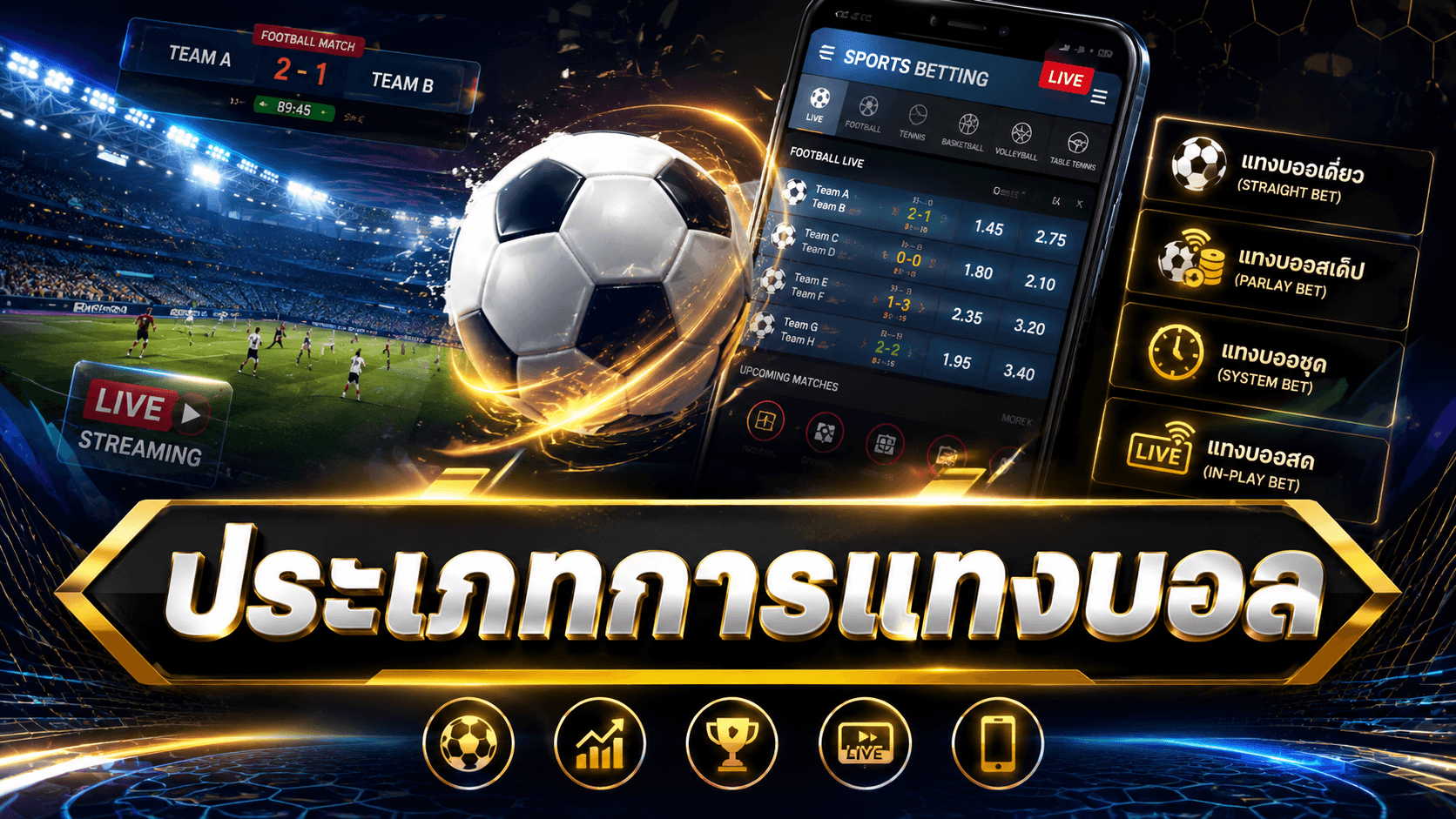 ประเภทการแทงบอล