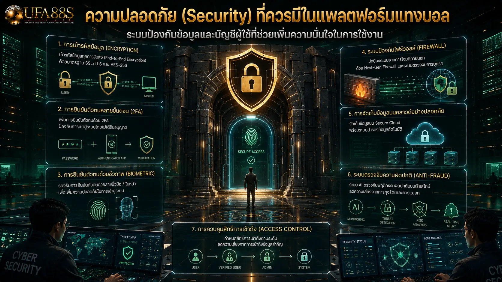 ความปลอดภัย (Security) ที่ควรมีใน ระบบเว็บแทงบอล