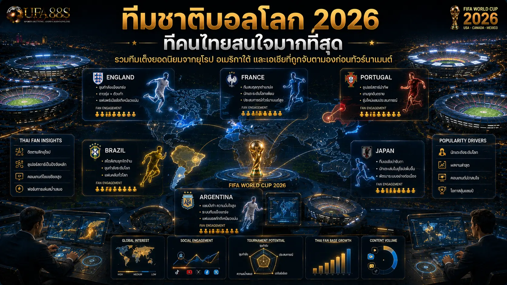 ทีมชาติบอลโลก 2026 ที่คนไทยสนใจมากที่สุด