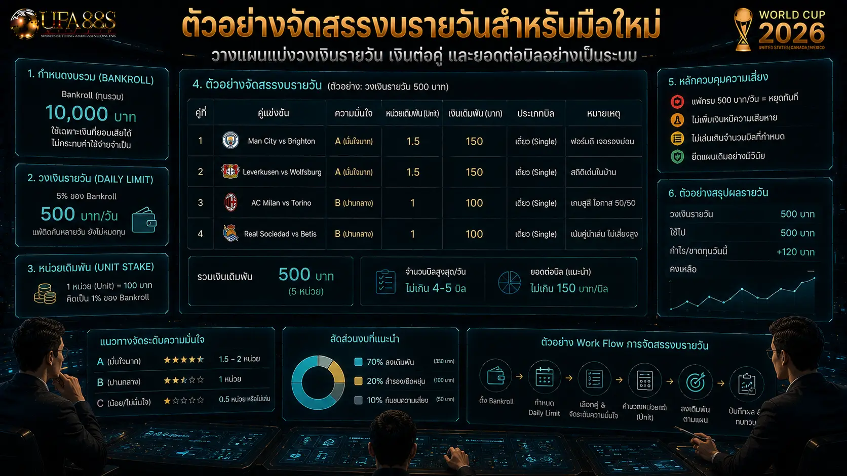 ตัวอย่างจัดสรรงบรายวันสำหรับมือใหม่ (พร้อมตาราง)