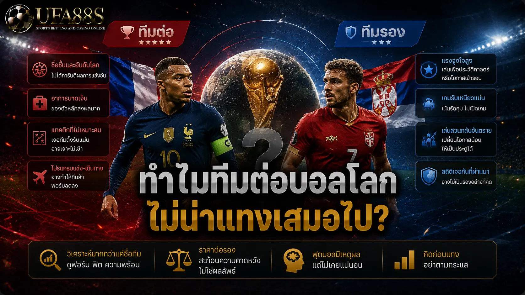 แทงบอลโลกทีมต่อ ทำไมทีมต่อบอลโลกไม่ได้น่าแทงเสมอไป?