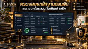 ตรวจสอบหลักฐานถอนเงิน