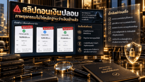สลิปถอนเงินปลอม