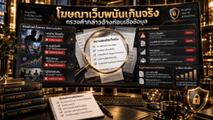 โฆษณาเว็บพนันเกินจริง